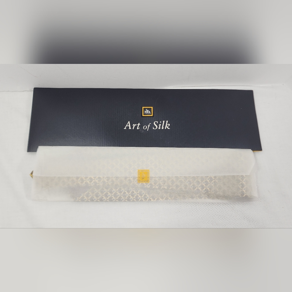 NWT BEAUFORT TIE RACK THE ART OF SILK, MEN'S TIE, YELLOW, 100% SILK, TENNIS LOGO - Picture 6 of 8